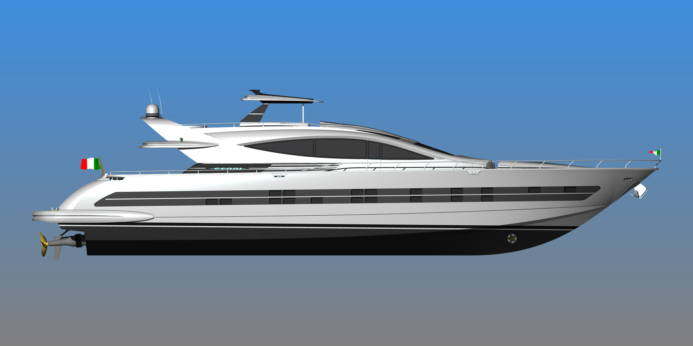 three hull yacht